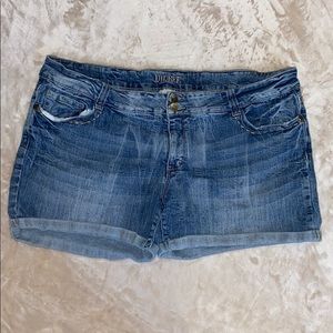 Plus denim cuffed shorts